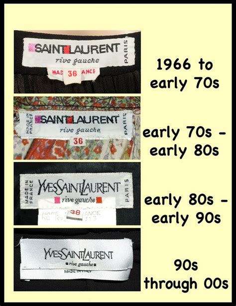 yves saint laurent vintage etichetta|vintage ysl labels.